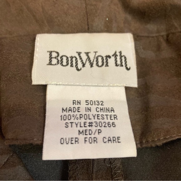 Ladies Brown Bon Worth Zebra Print Jacket - Picture 3 of 3